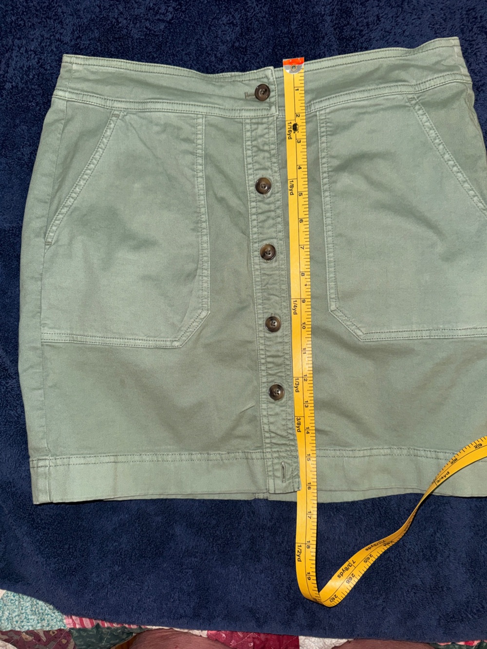 Vineyard Vines Button-Front Utility Mini Skirt - Sage Green - Picture 5 of 5